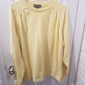 Jantzen Light Yellow Cotton Men's Crewneck Sweater